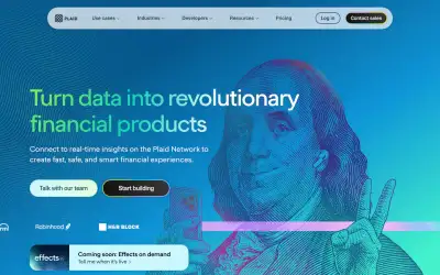 Plaid website screenshot