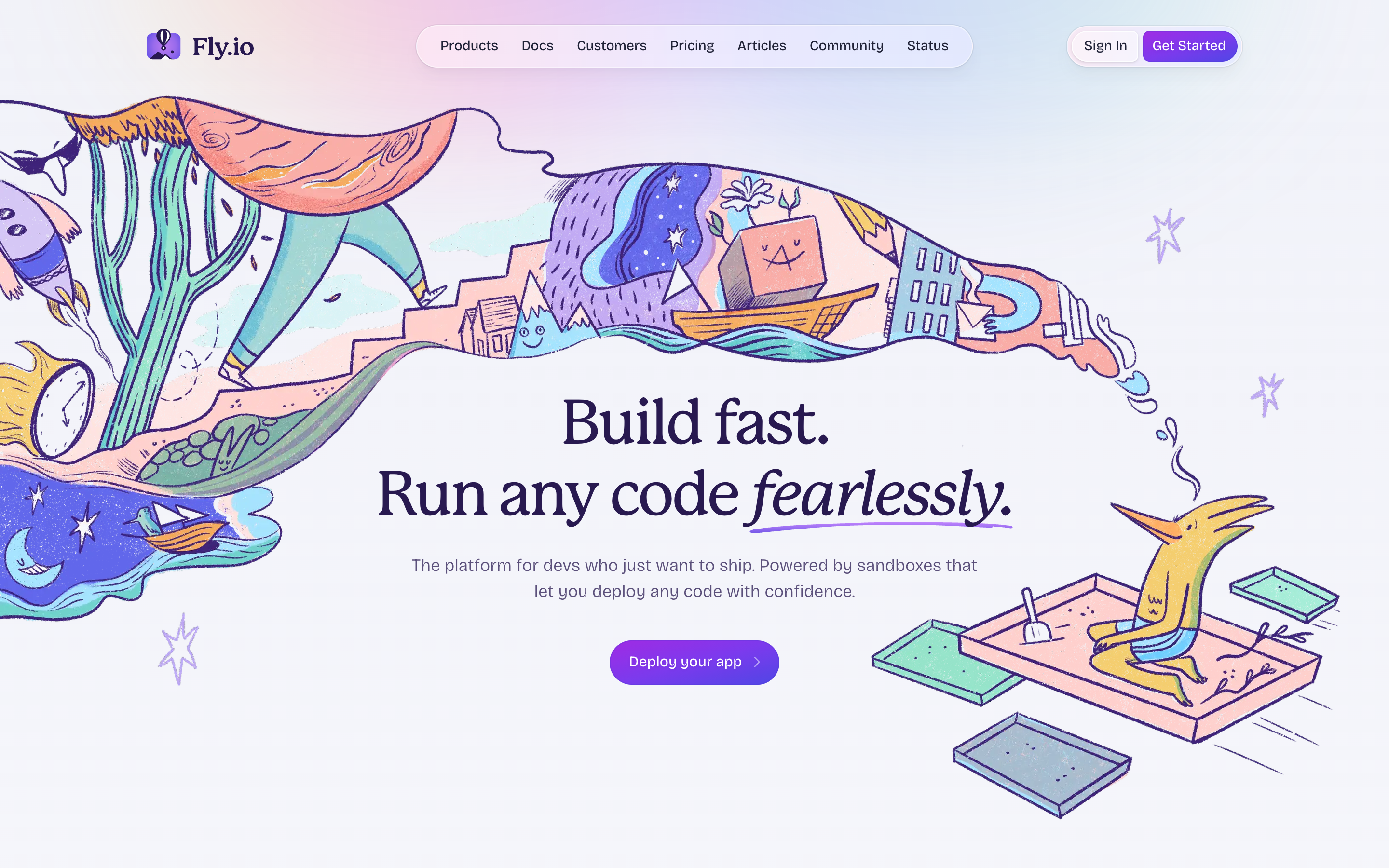 Fly.io website screenshot