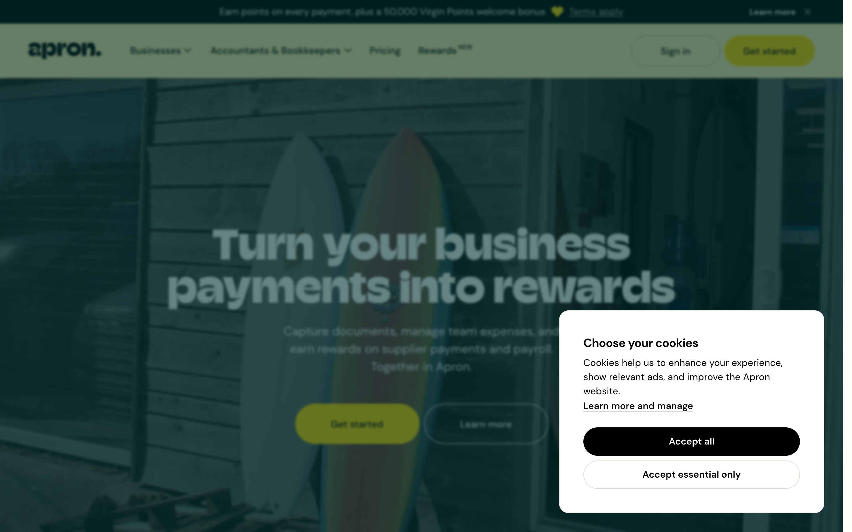 Getapron website screenshot