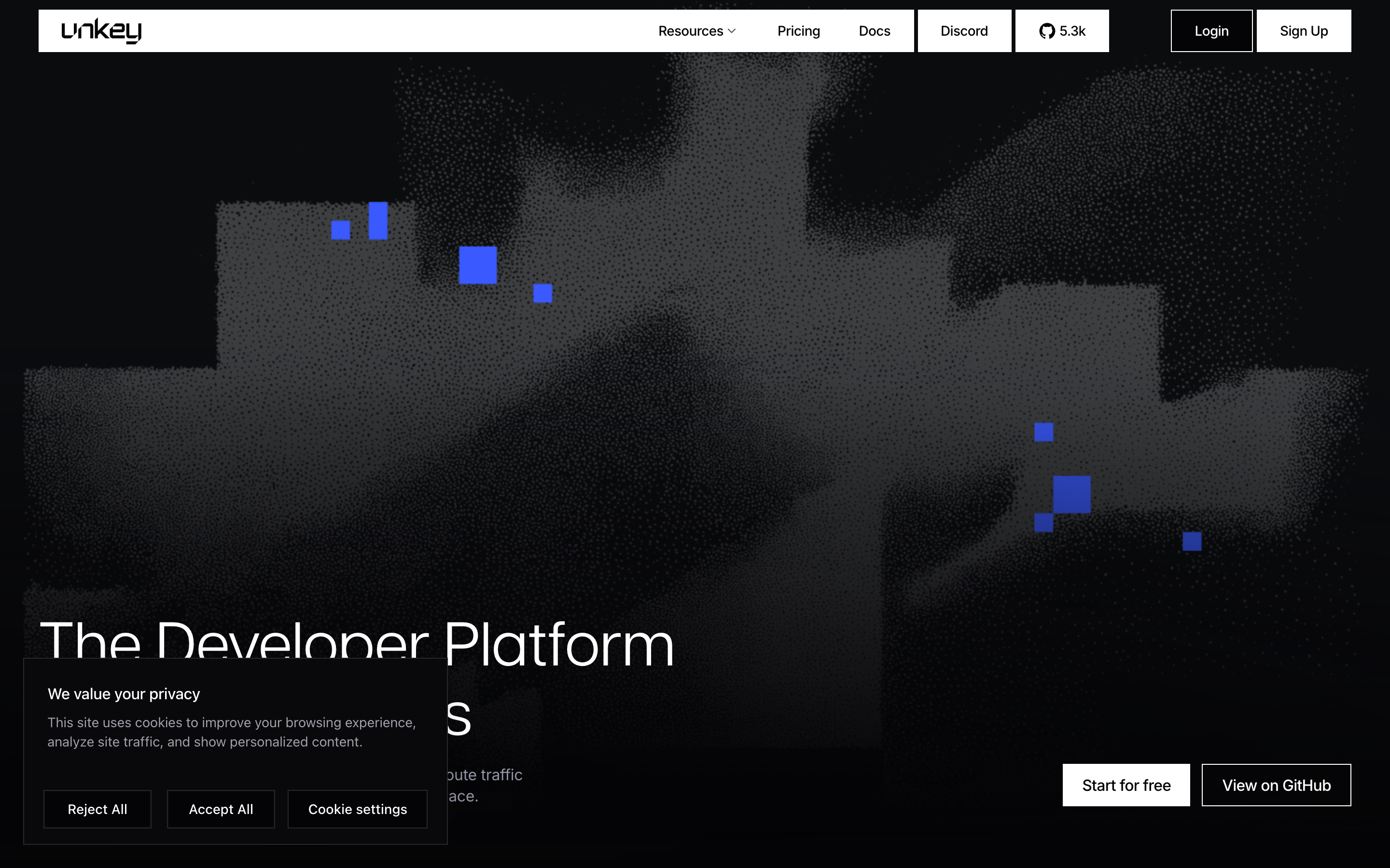 Unkey website screenshot