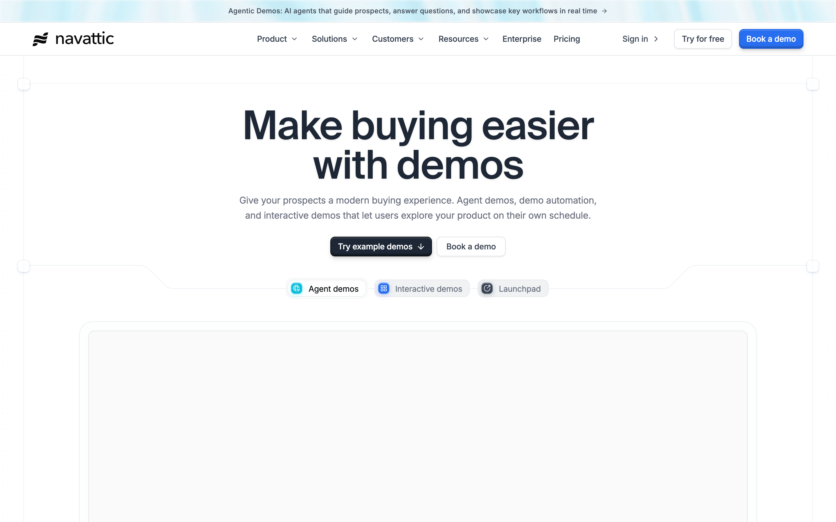 Navattic website screenshot