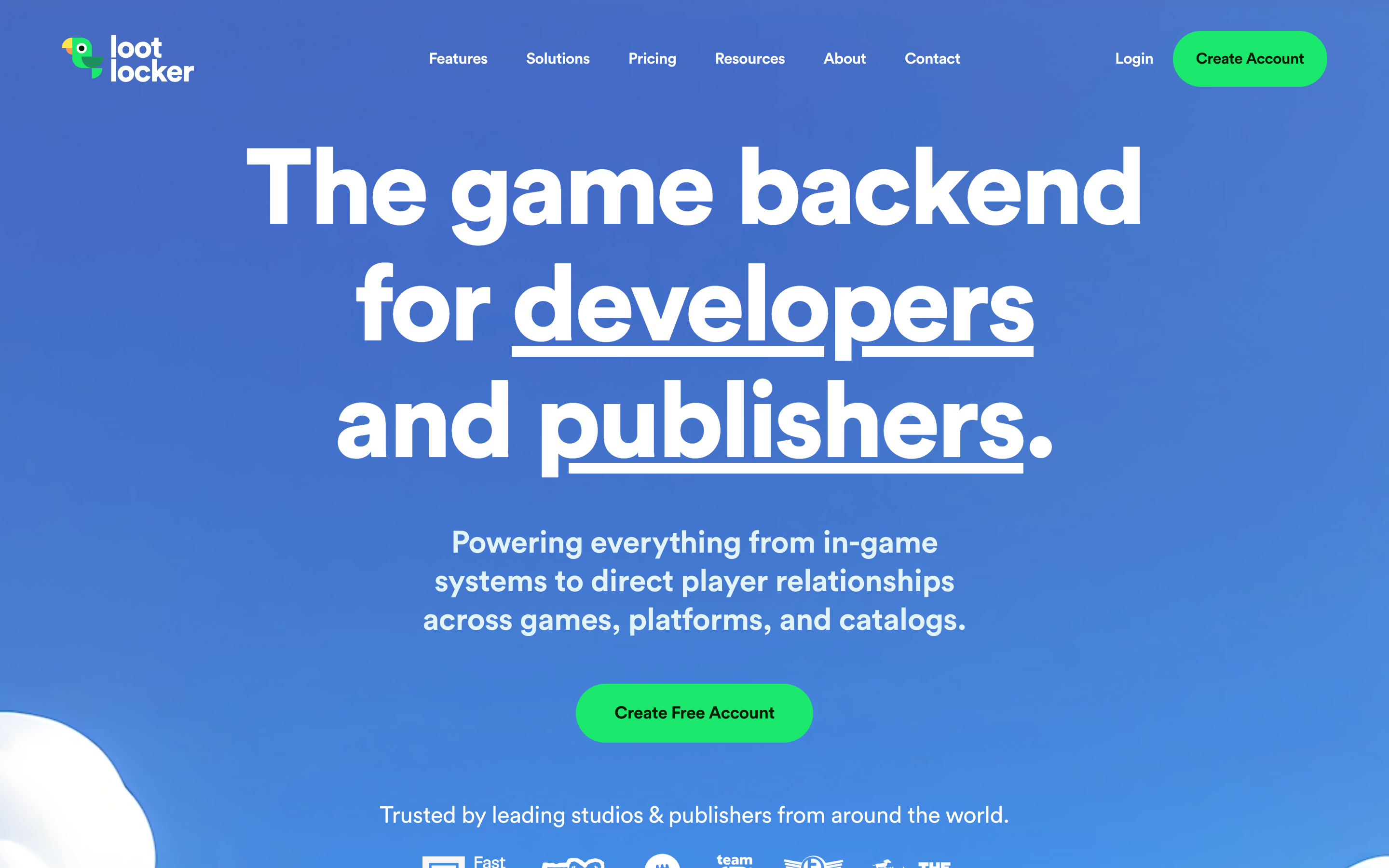 Lootlocker website screenshot