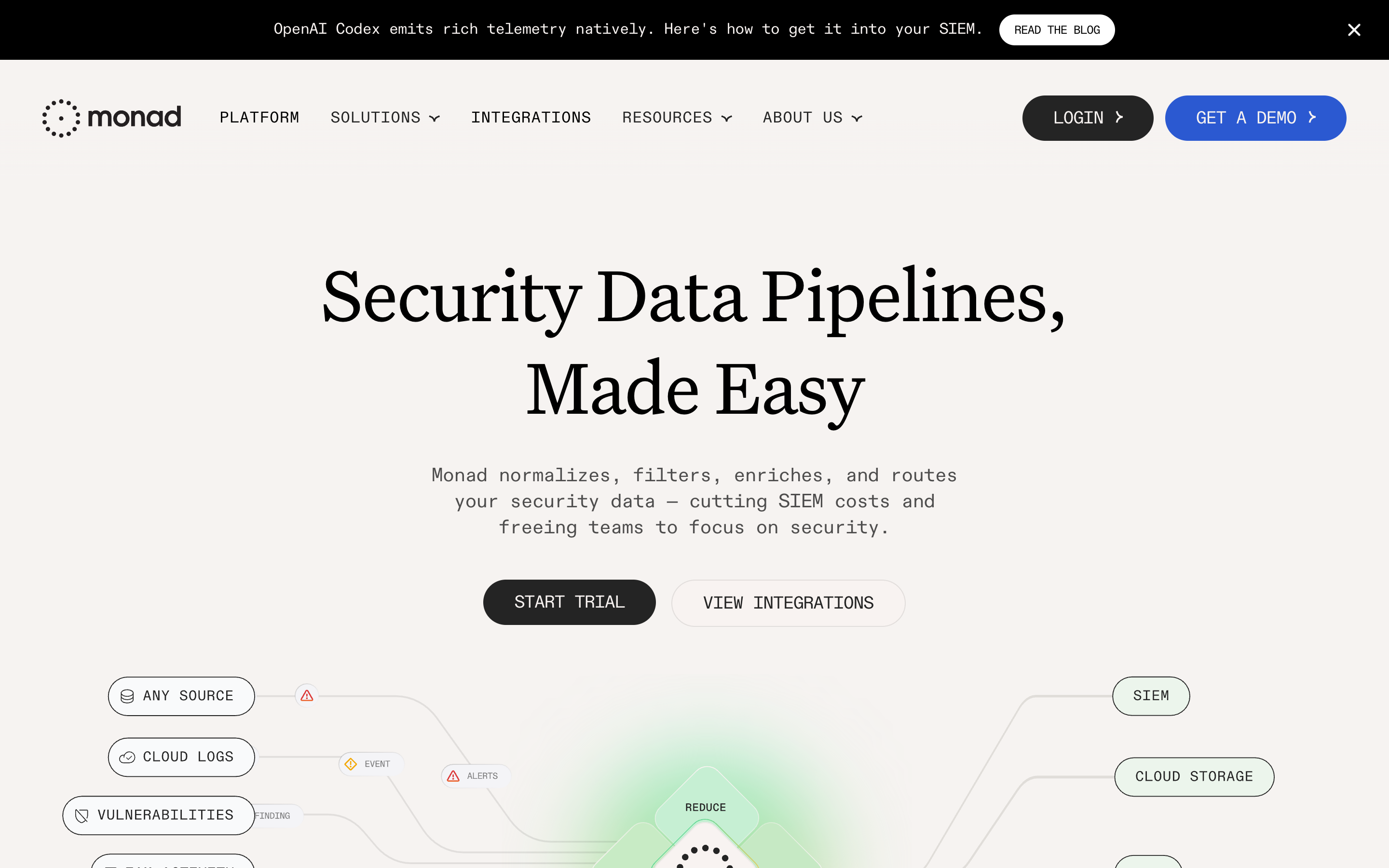 Monad website screenshot