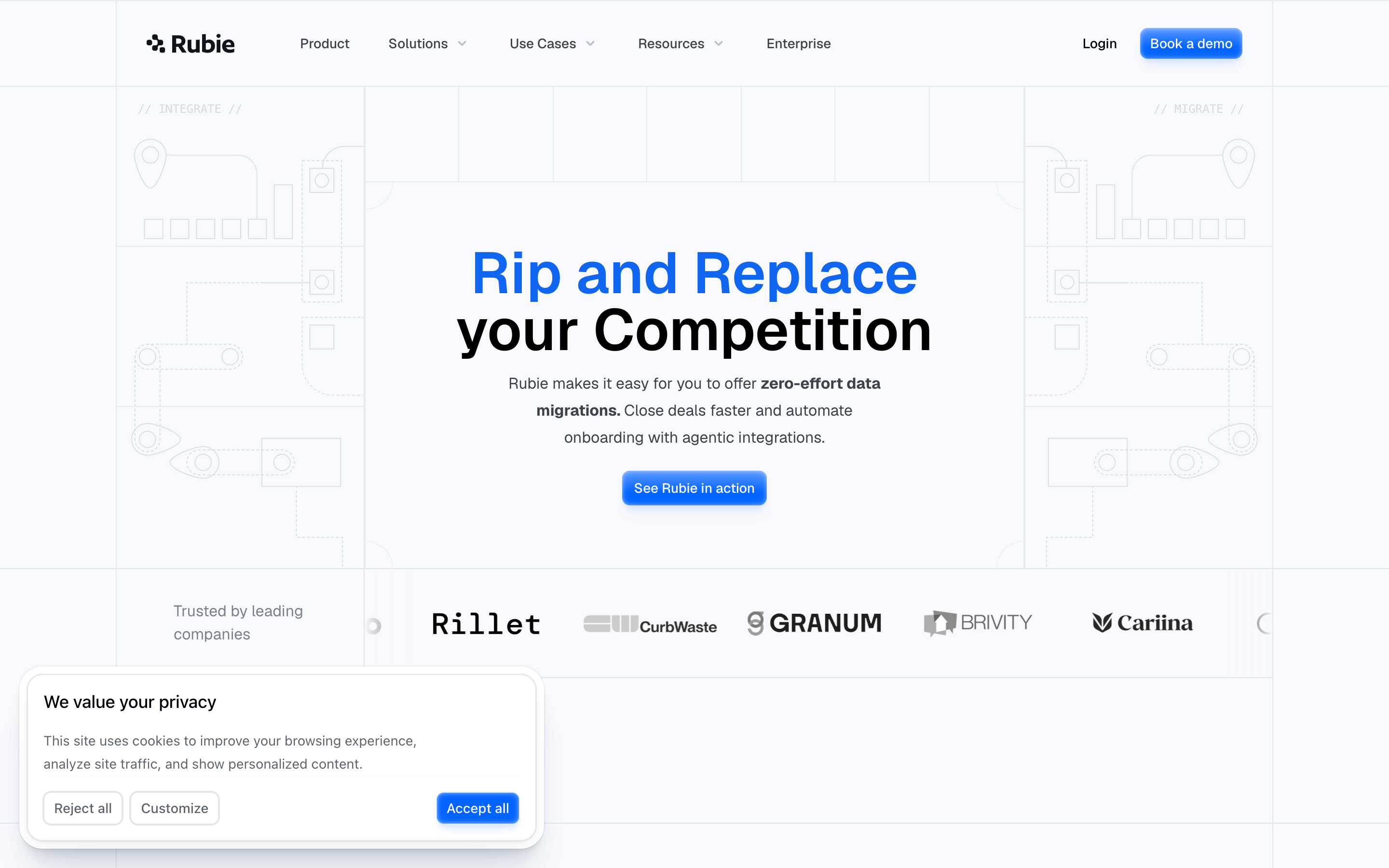 Rubiehq website screenshot