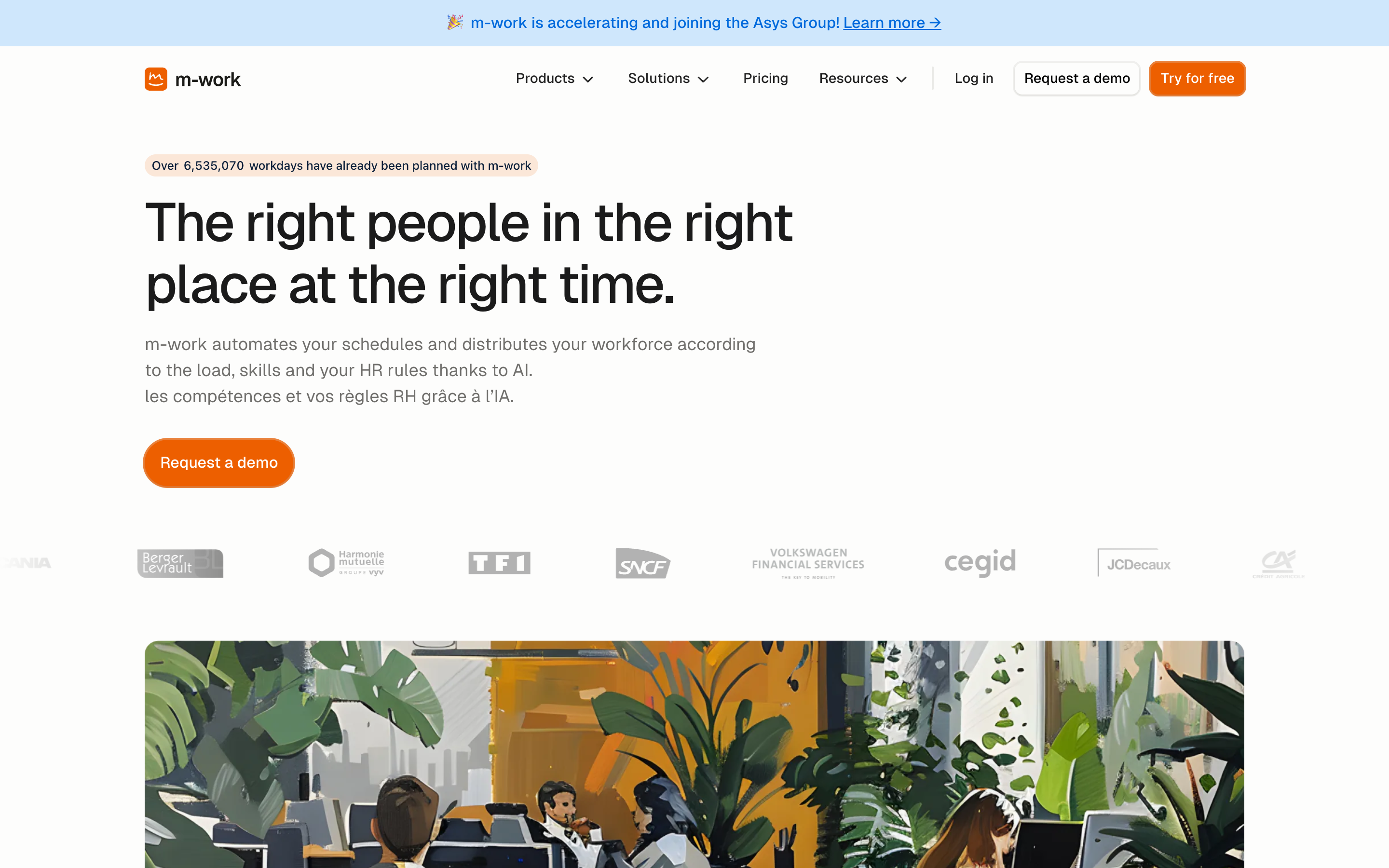 M-Work website screenshot