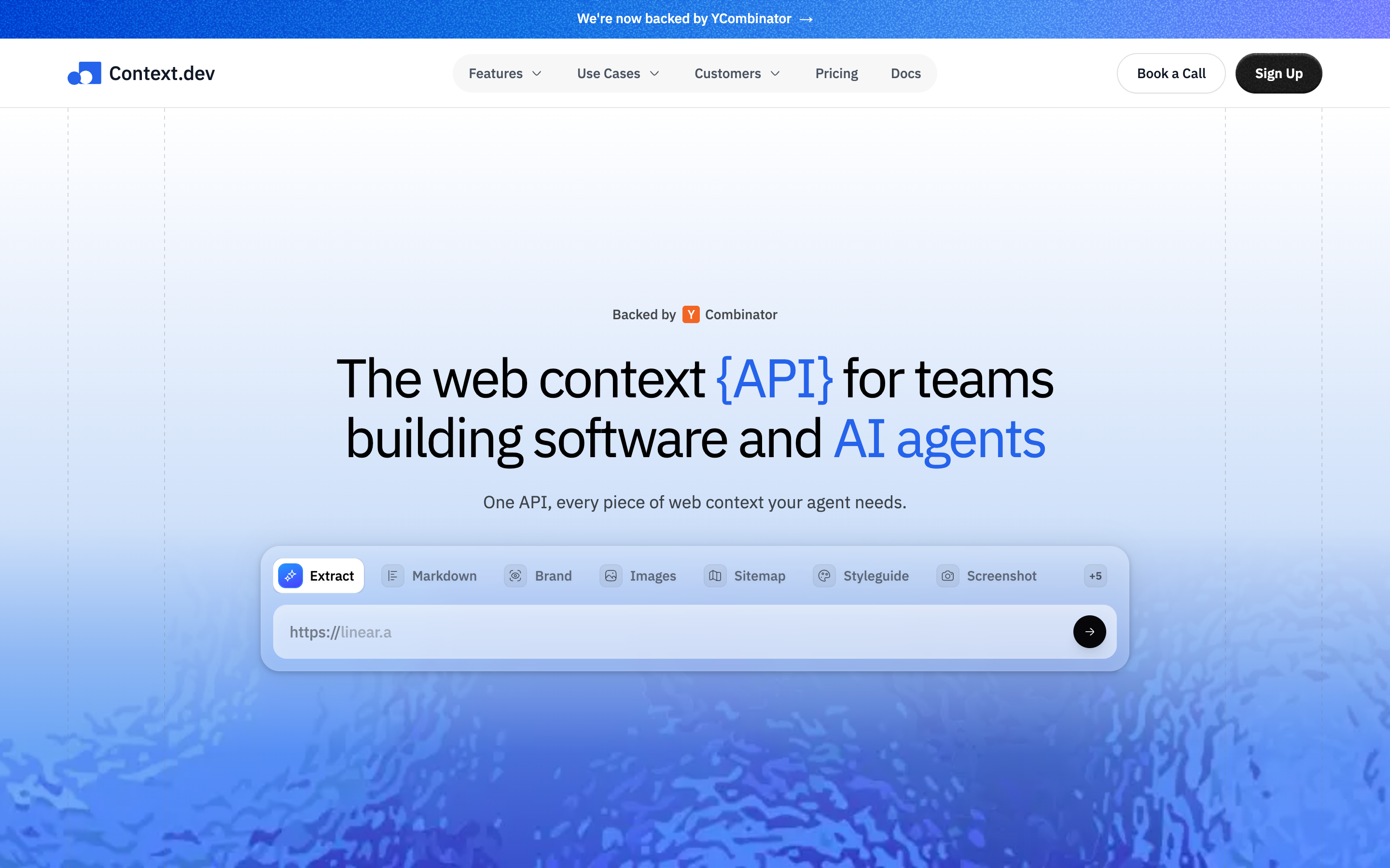 Brand website screenshot
