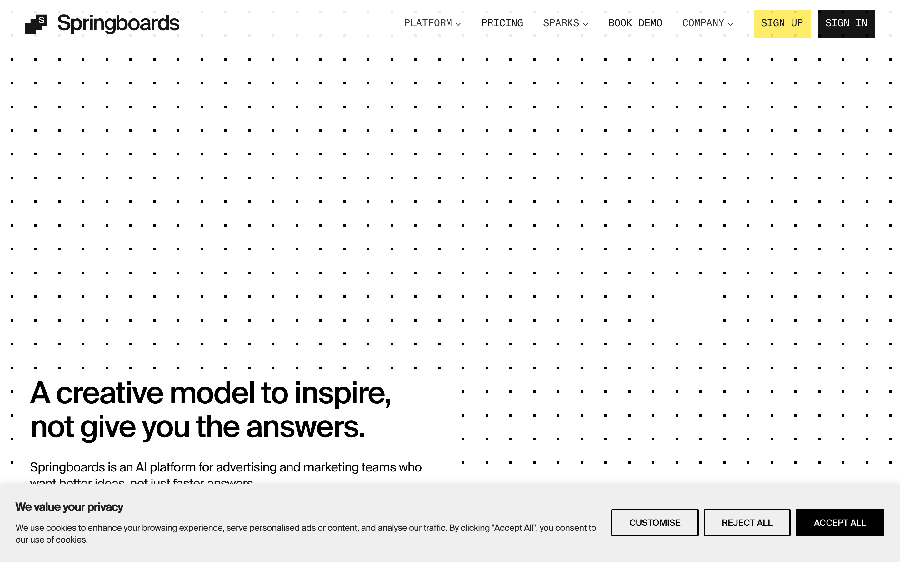 Springboards website screenshot