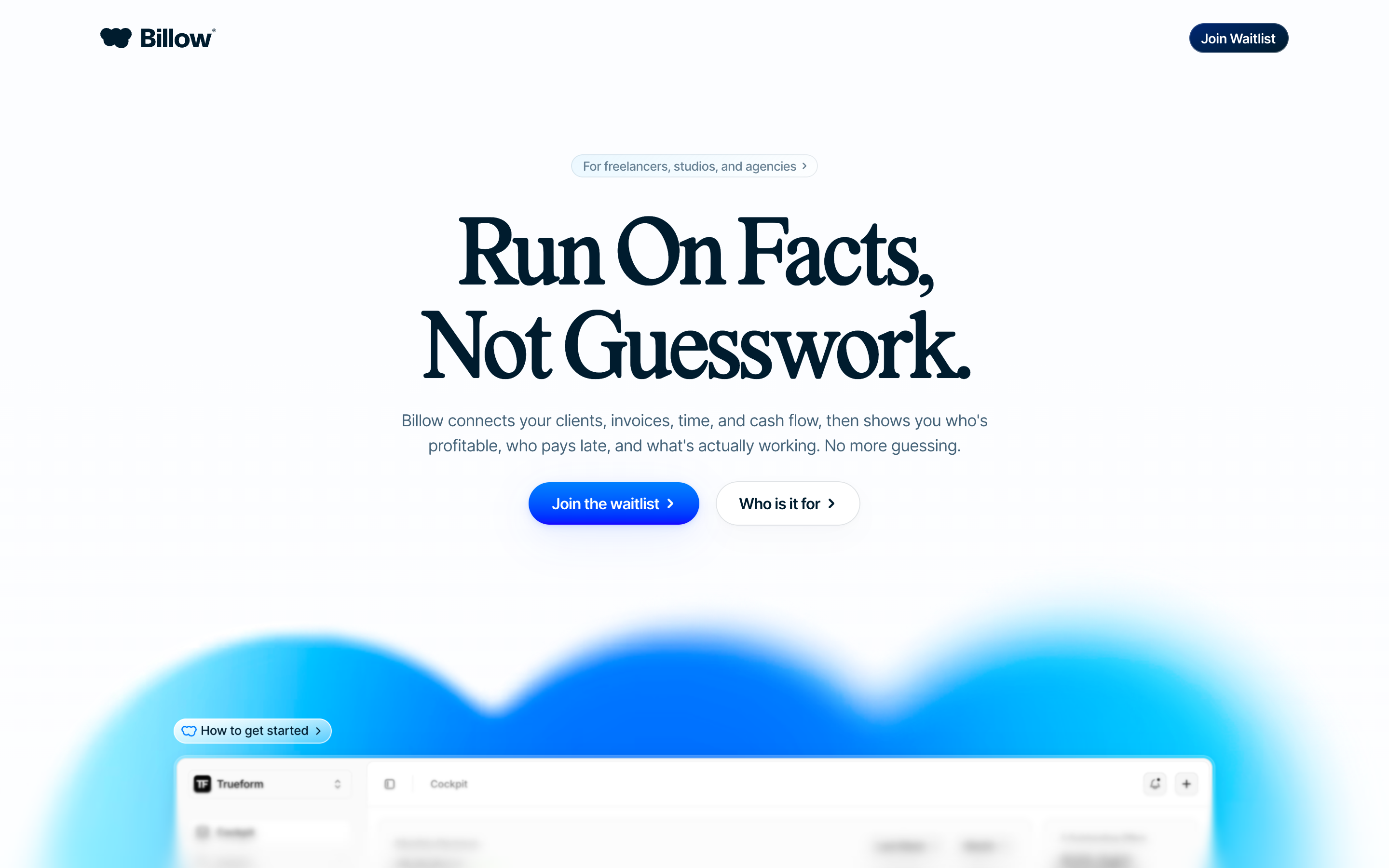 Billow website screenshot