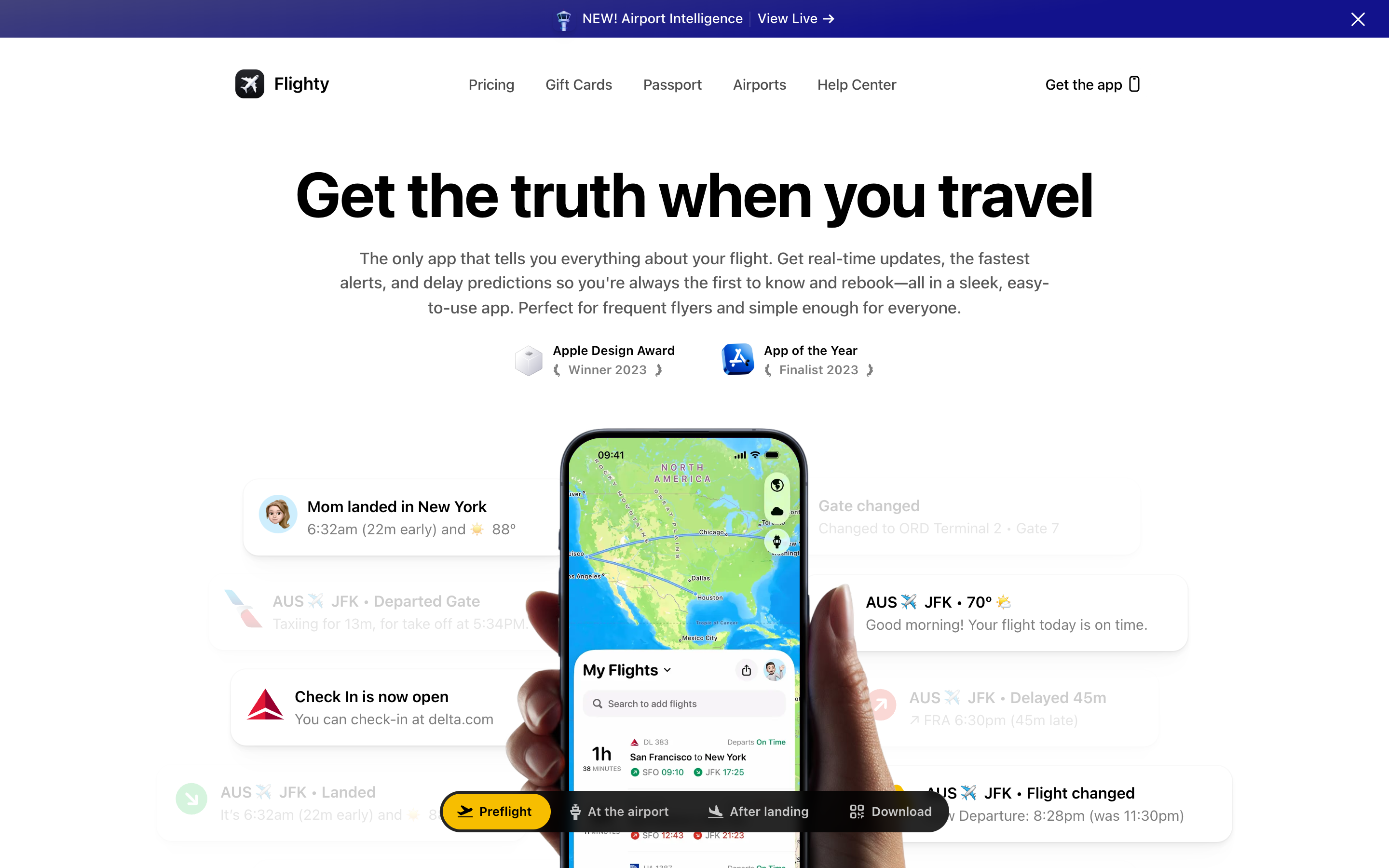 Flighty website screenshot