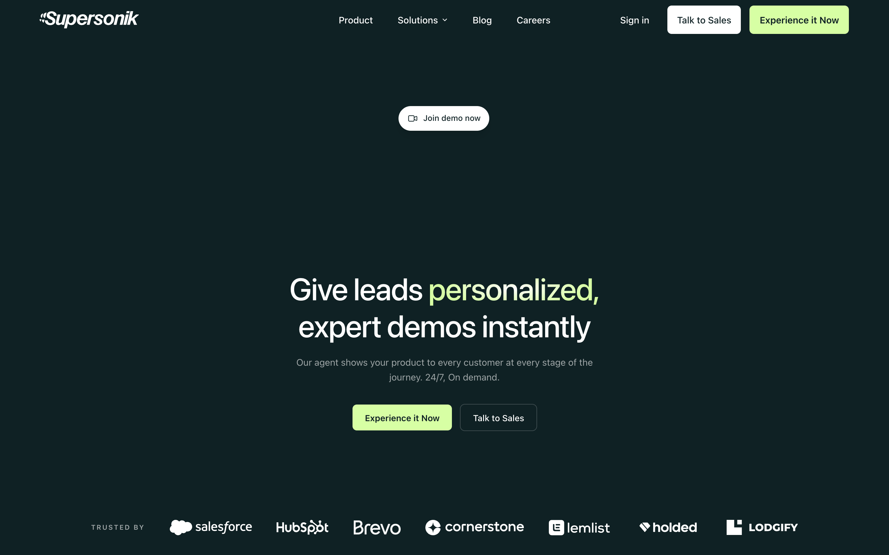 Supersonik website screenshot