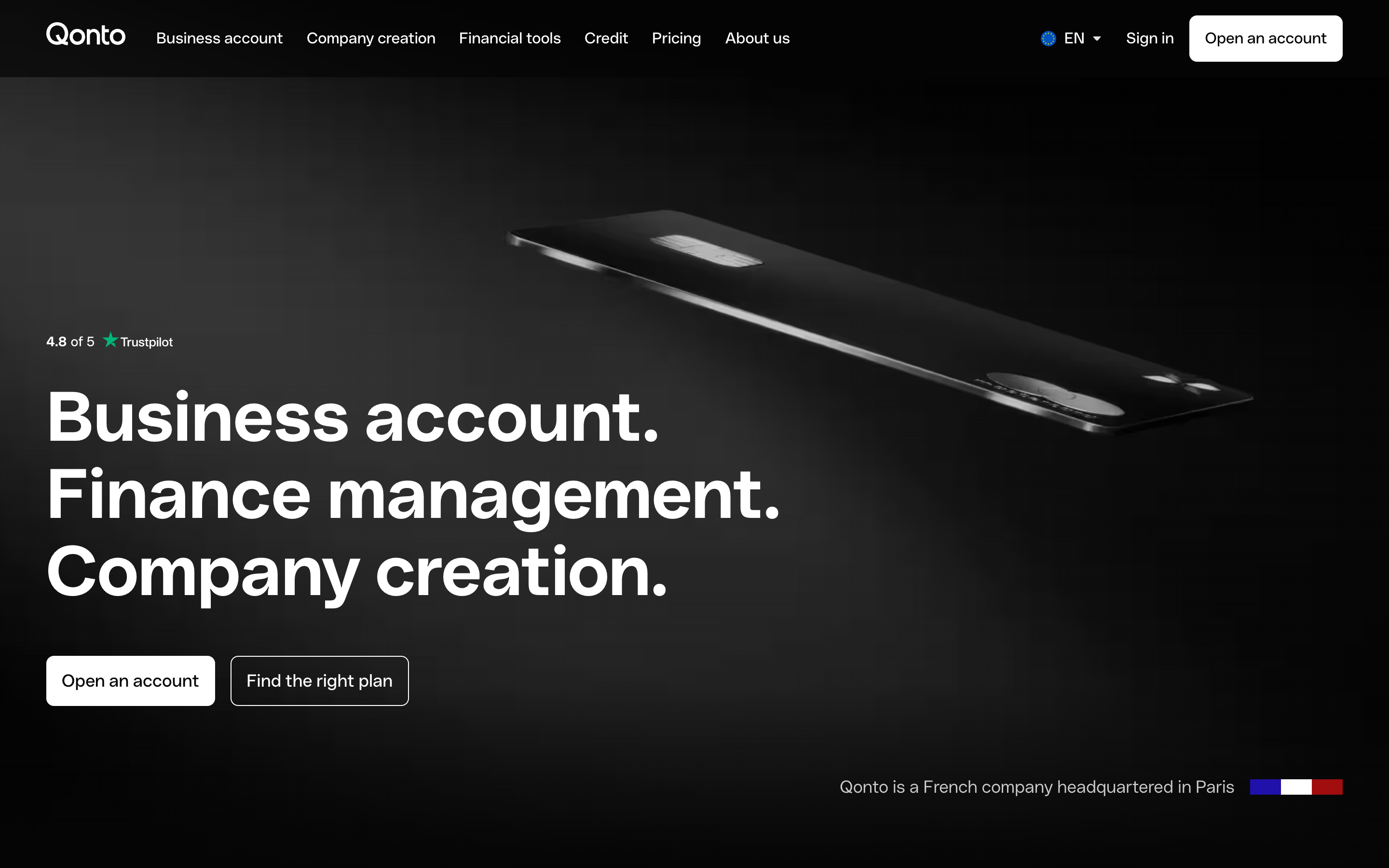 Qonto website screenshot