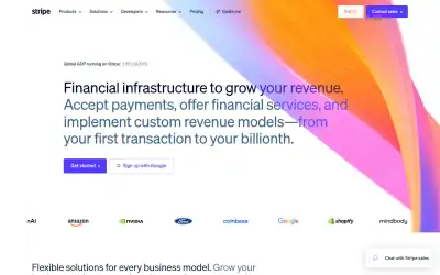 Stripe website screenshot