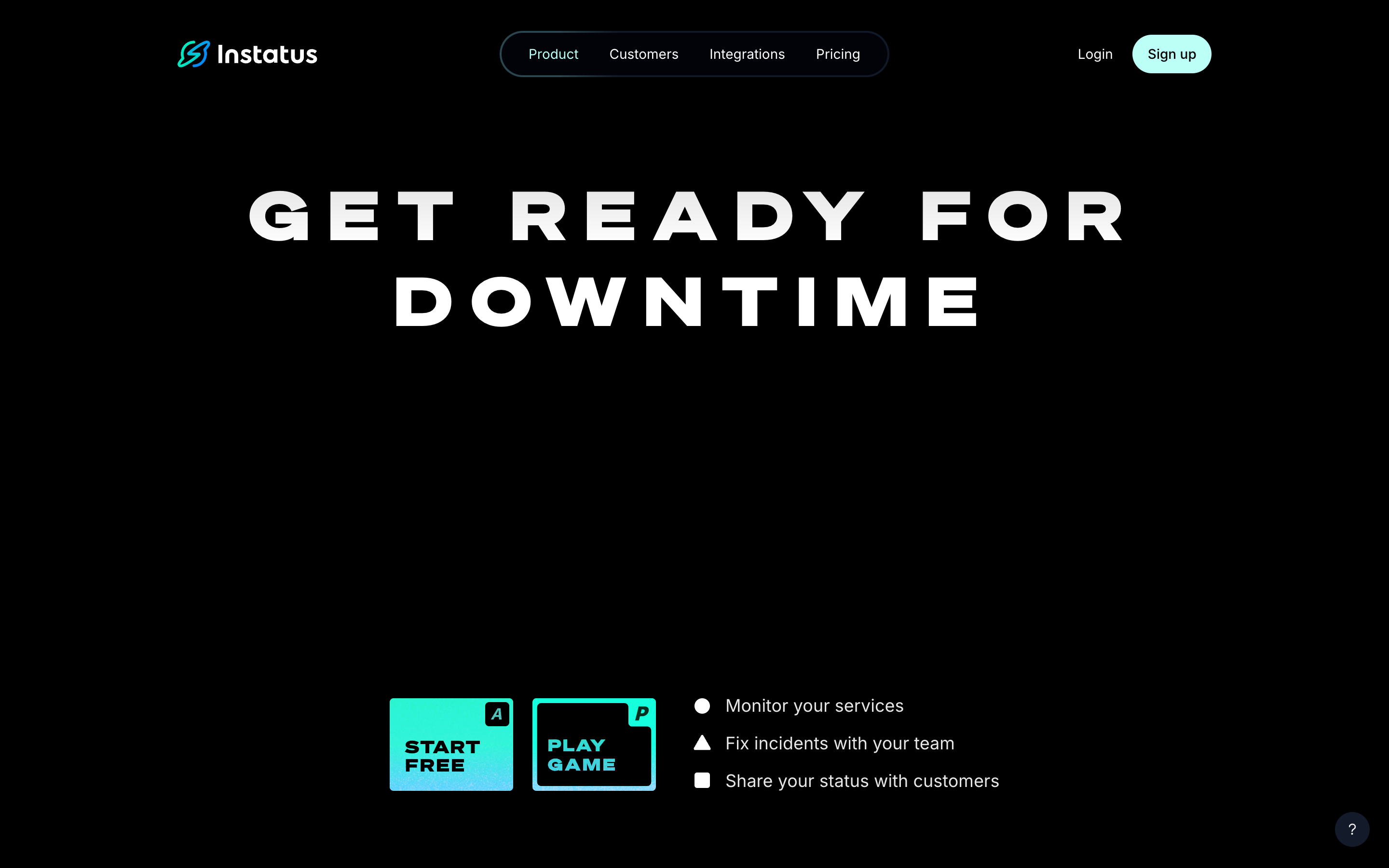 Instatus website screenshot