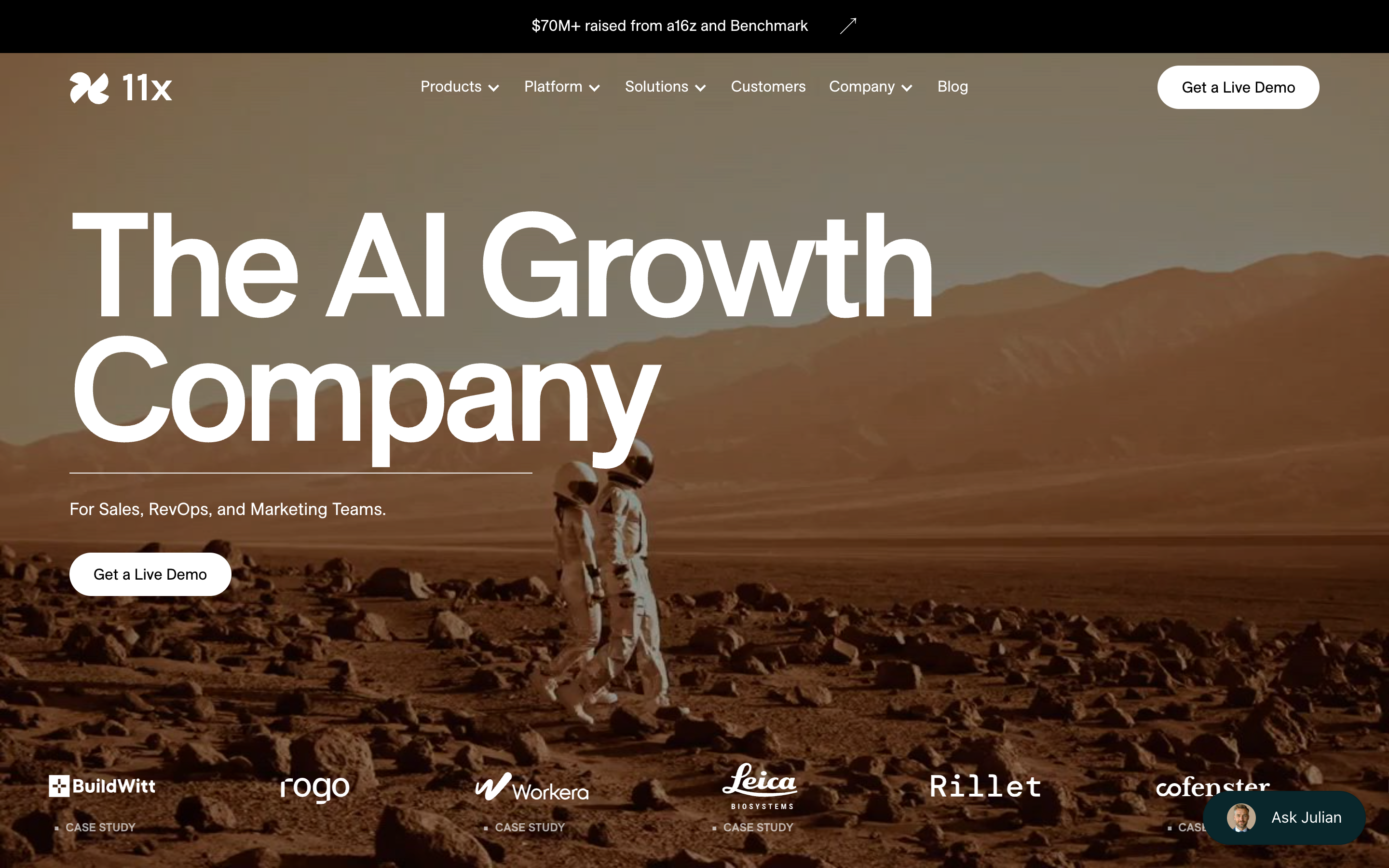 11x website screenshot