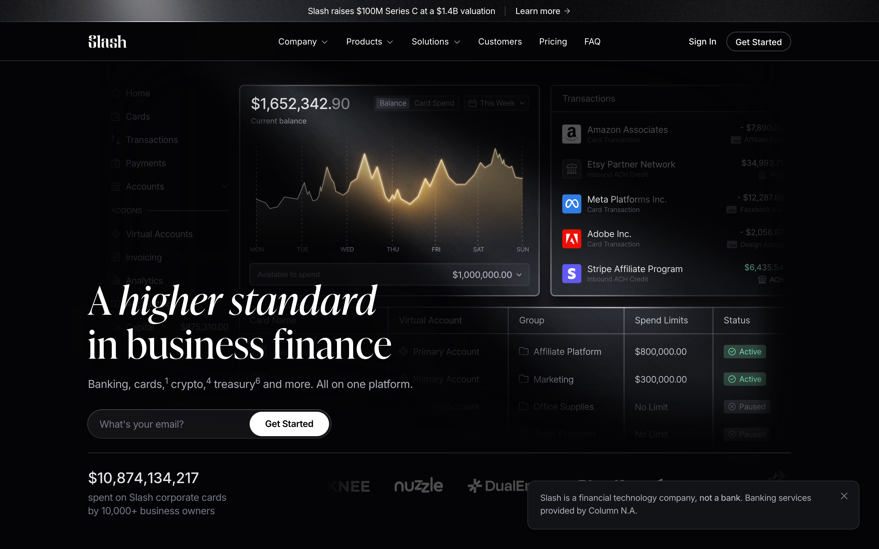 Slash website screenshot