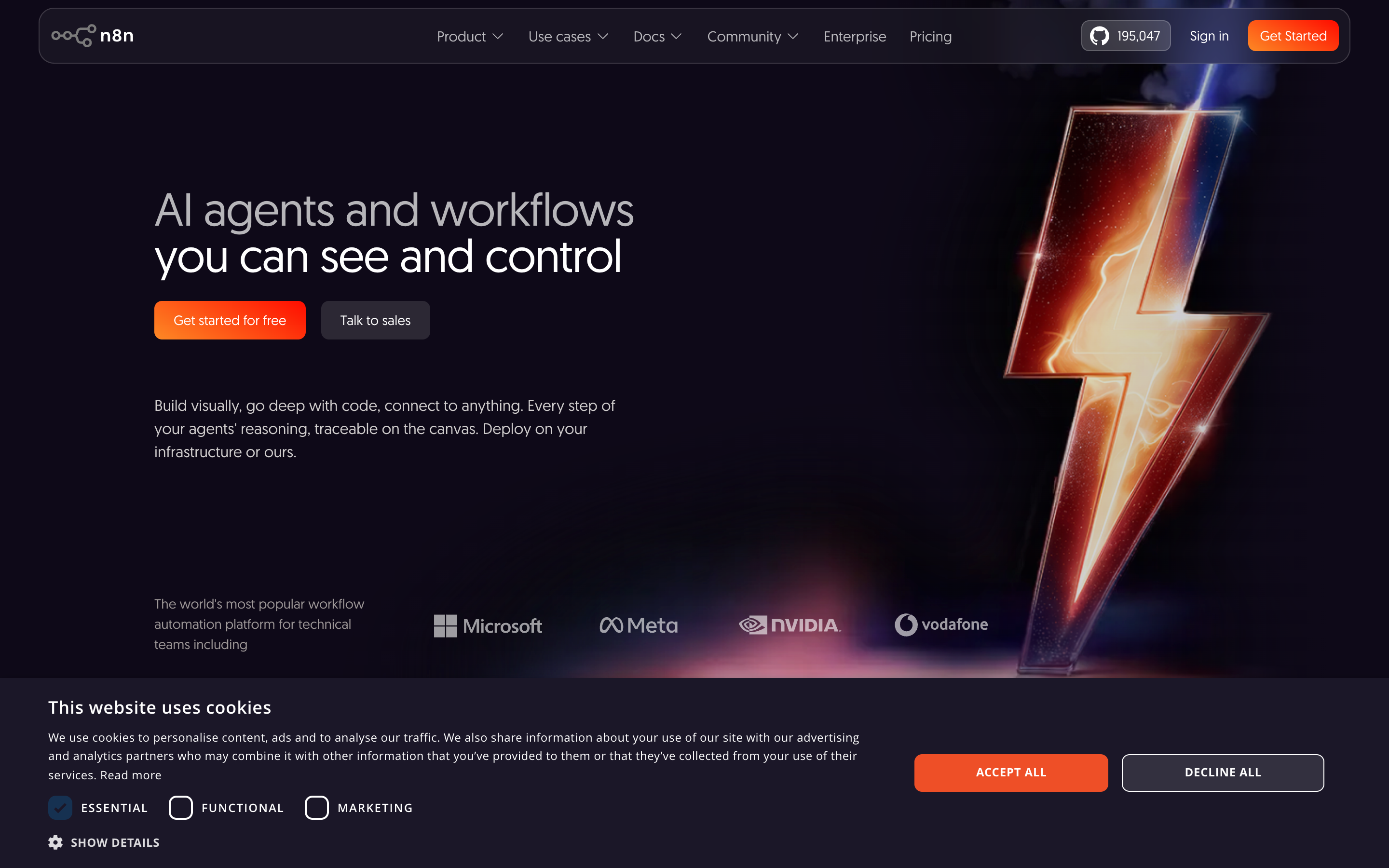 n8n website screenshot
