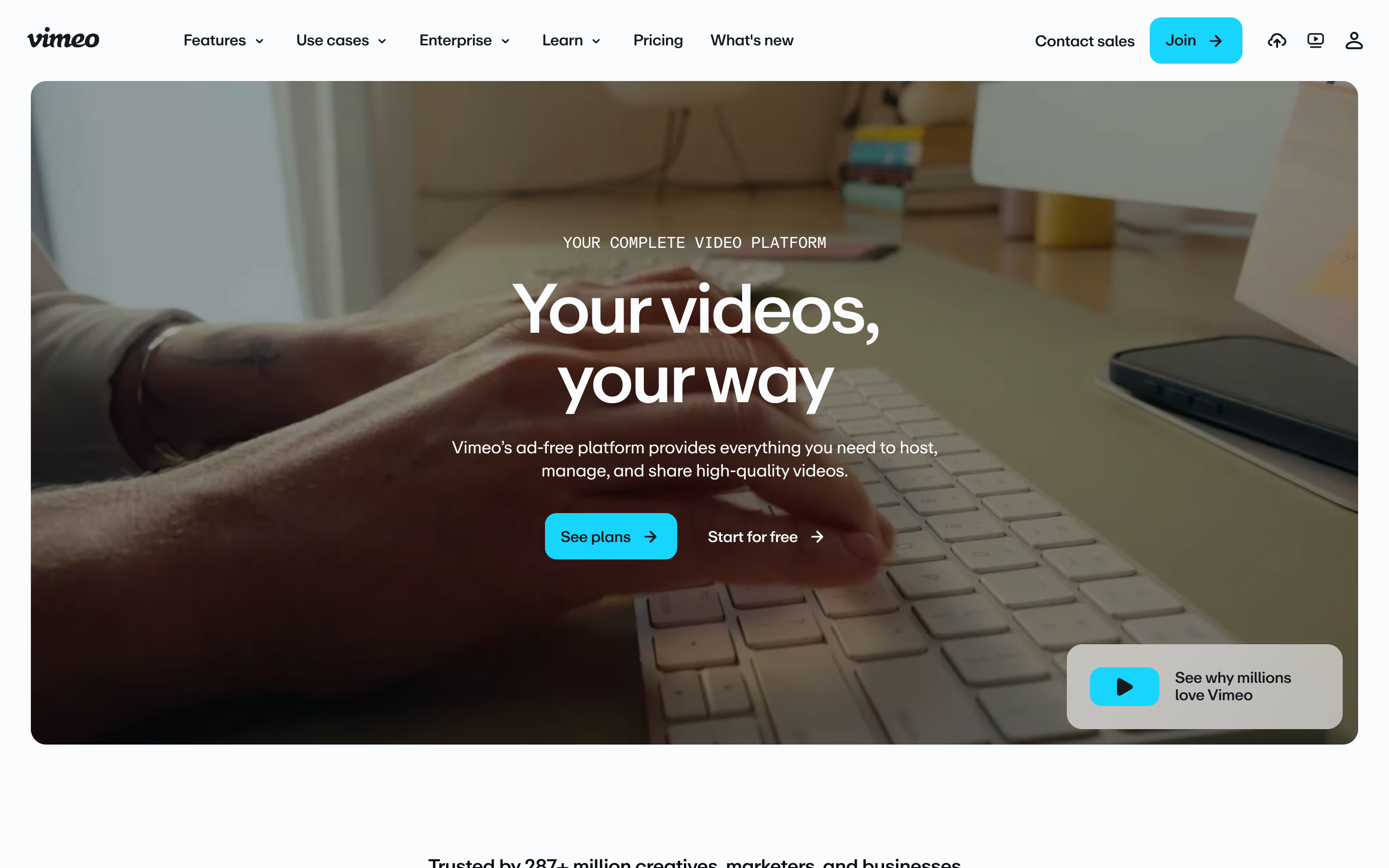 Vimeo website screenshot
