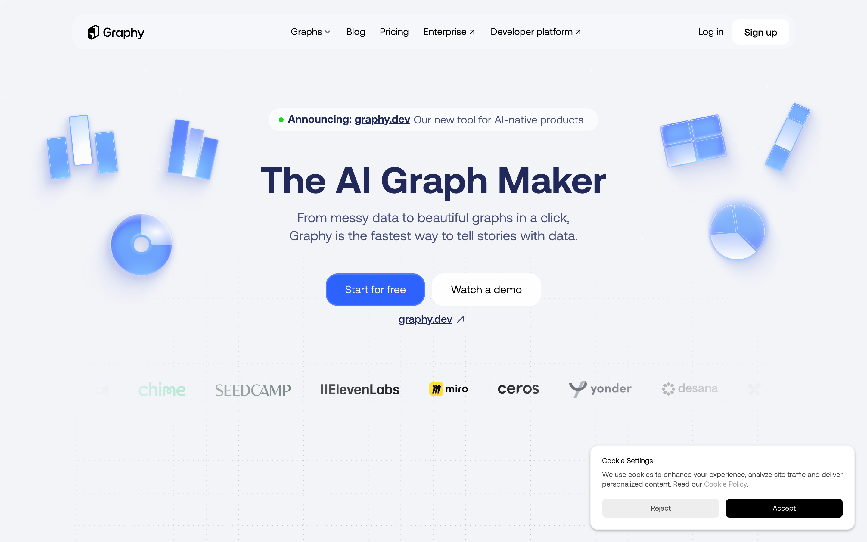 Graphy website screenshot