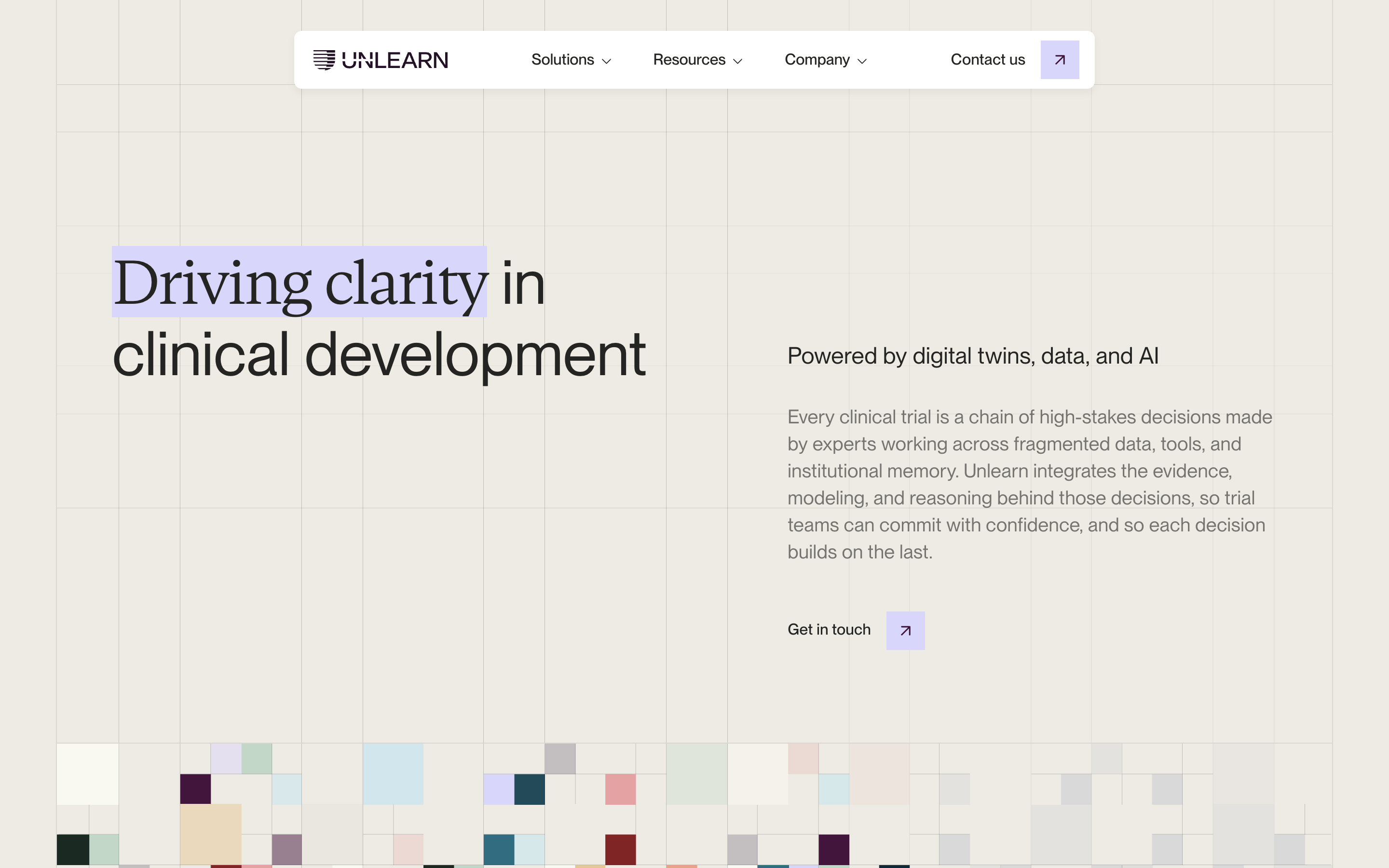 Unlearn website screenshot
