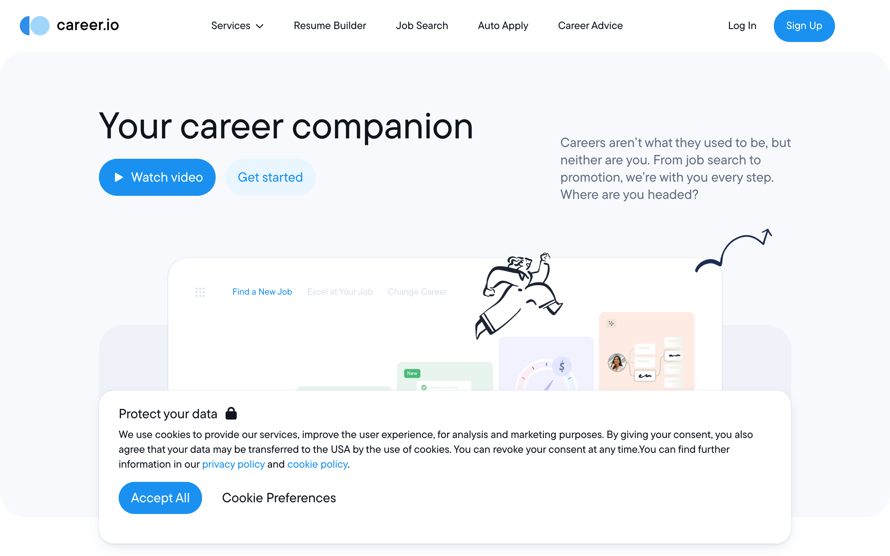 Career website screenshot